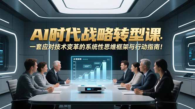 AI时代战略转型课：一套应对技术变革的系统性思维框架与行动指南！-网创商城