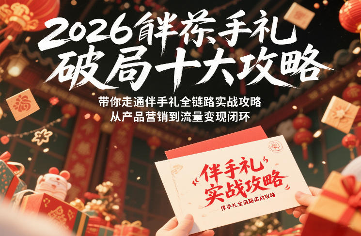 2026伴手礼破局十大攻略，带你走通伴手礼全链路实战攻略，从产品营销到流量变现闭环-网创商城
